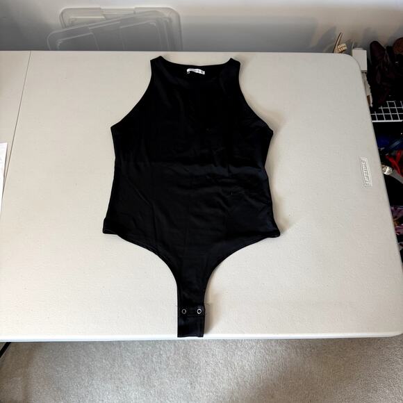 ReoRia Tops - Women's Sleeveless Black Bodysuit Size Large